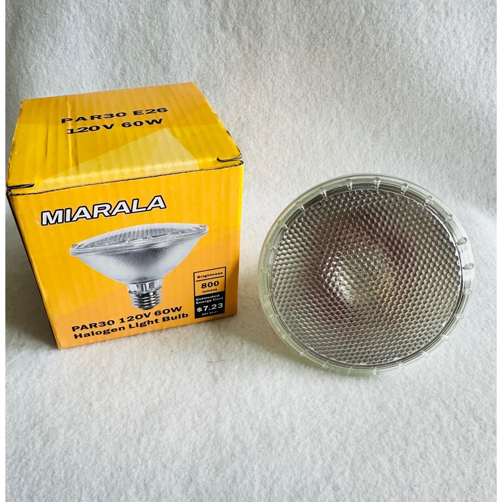 Miarala PAR30 E26 Halogen Light Bulb 120V 60W Dimmable‎ 800 Lumens